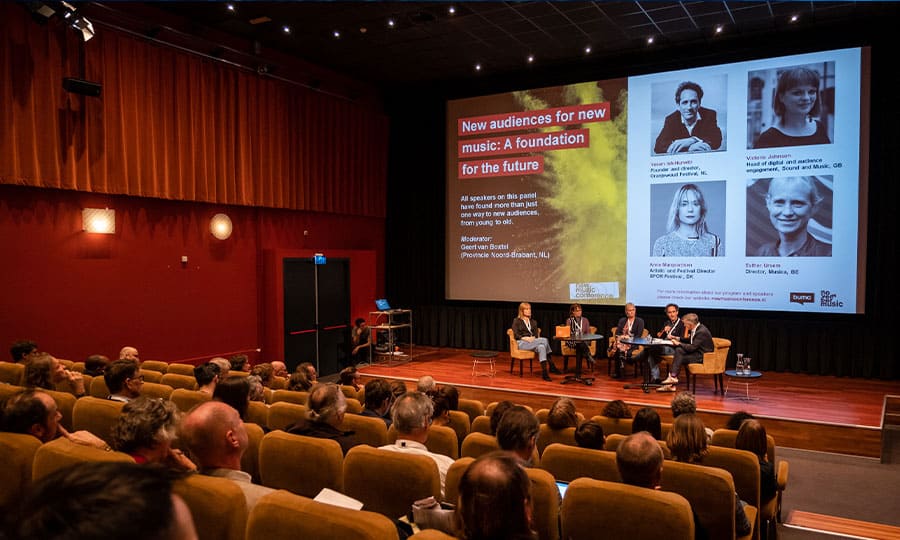 Panel op New Music Conference 2019, foto William van der Voort