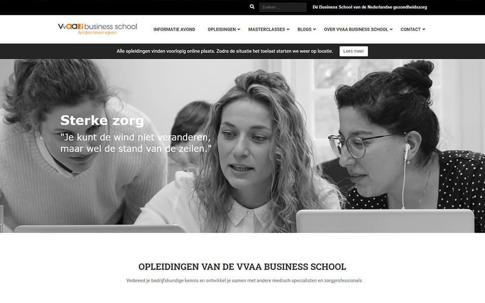 VvAA Business School website